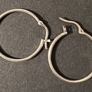 Elegant Sterling Silver Hoop Earrings